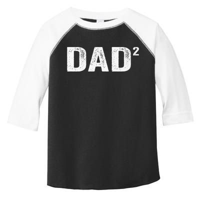Dad2 Dad Squared Father Of Two Twins Fathers Day Idea Toddler Fine Jersey T-Shirt