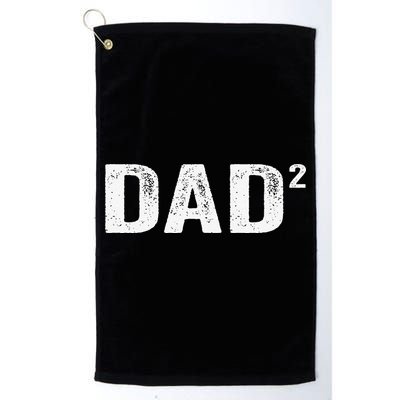 Dad2 Dad Squared Father Of Two Twins Fathers Day Idea Golf Towel