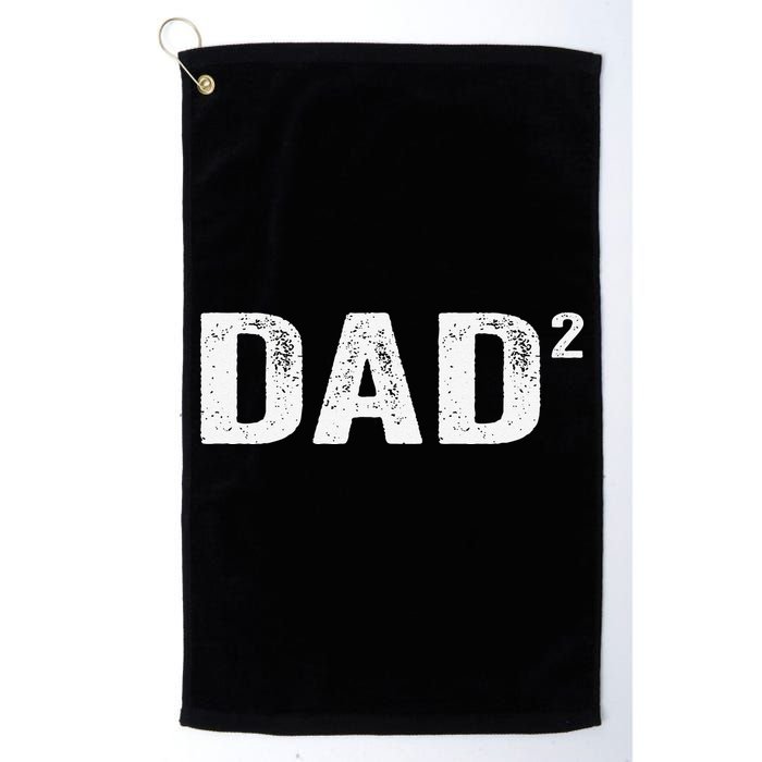 Dad2 Dad Squared Father Of Two Twins Fathers Day Idea Golf Towel