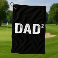 Dad2 Dad Squared Father Of Two Twins Fathers Day Idea Golf Towel