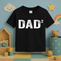 Dad2 Dad Squared Father Of Two Twins Fathers Day Idea Toddler T-Shirt