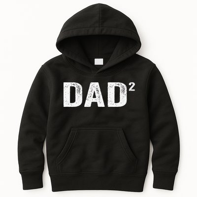 Dad2 Dad Squared Father Of Two Twins Fathers Day Idea Kids Hoodie