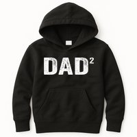Dad2 Dad Squared Father Of Two Twins Fathers Day Idea Kids Hoodie