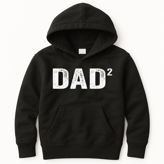 Dad2 Dad Squared Father Of Two Twins Fathers Day Idea Kids Hoodie