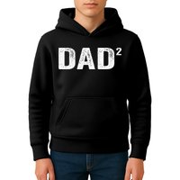 Dad2 Dad Squared Father Of Two Twins Fathers Day Idea Kids Hoodie