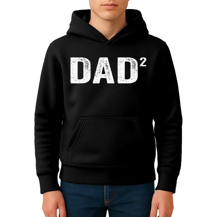 Dad2 Dad Squared Father Of Two Twins Fathers Day Idea Kids Hoodie