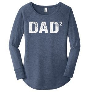 Dad2 Dad Squared Father Of Two Twins Fathers Day Idea Women's Perfect Tri Tunic Long Sleeve Shirt