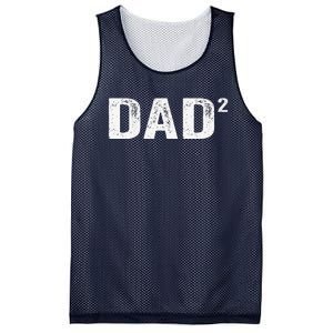 Dad2 Dad Squared Father Of Two Twins Fathers Day Idea Mesh Reversible Basketball Jersey Tank