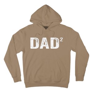 Dad2 Dad Squared Father Of Two Twins Fathers Day Idea Hoodie