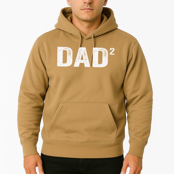 Dad2 Dad Squared Father Of Two Twins Fathers Day Idea Hoodie