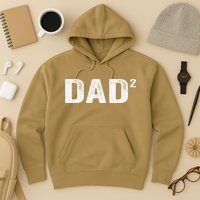 Dad2 Dad Squared Father Of Two Twins Fathers Day Idea Hoodie