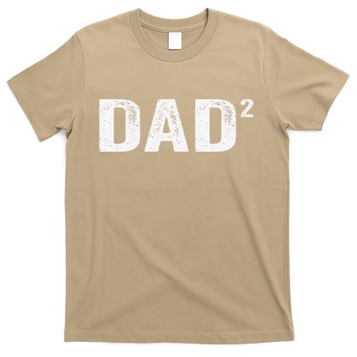 Dad2 Dad Squared Father Of Two Twins Fathers Day Idea T-Shirt