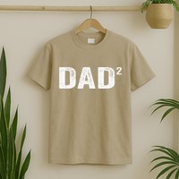 Dad2 Dad Squared Father Of Two Twins Fathers Day Idea T-Shirt