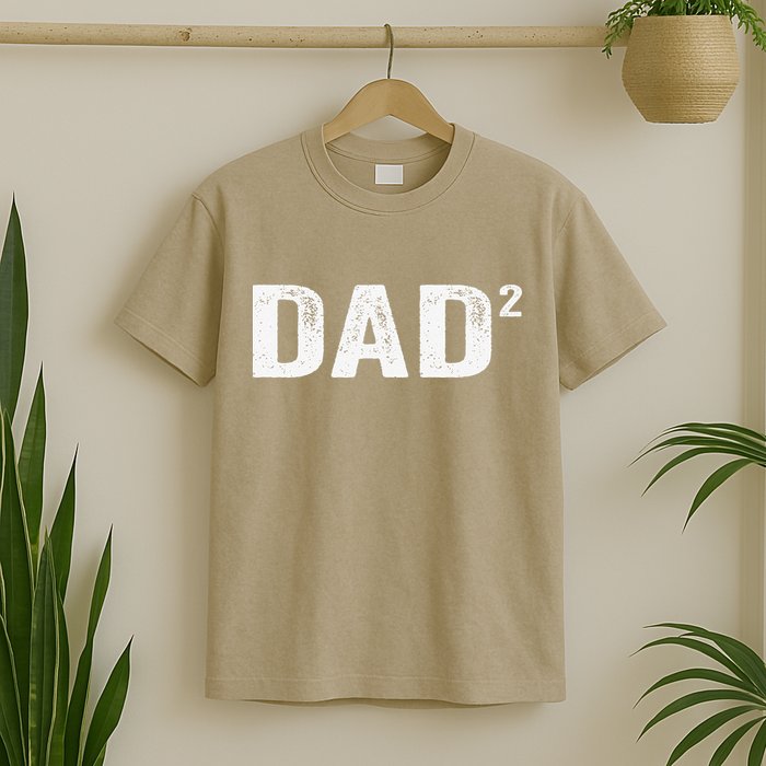 Dad2 Dad Squared Father Of Two Twins Fathers Day Idea T-Shirt