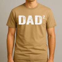 Dad2 Dad Squared Father Of Two Twins Fathers Day Idea T-Shirt