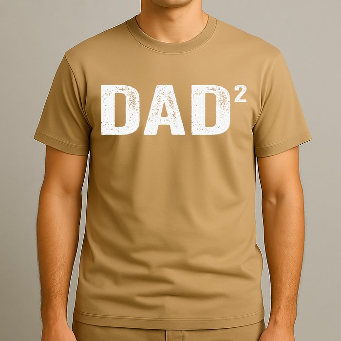 Dad2 Dad Squared Father Of Two Twins Fathers Day Idea T-Shirt