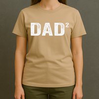 Dad2 Dad Squared Father Of Two Twins Fathers Day Idea T-Shirt