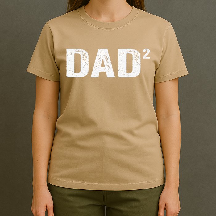 Dad2 Dad Squared Father Of Two Twins Fathers Day Idea T-Shirt
