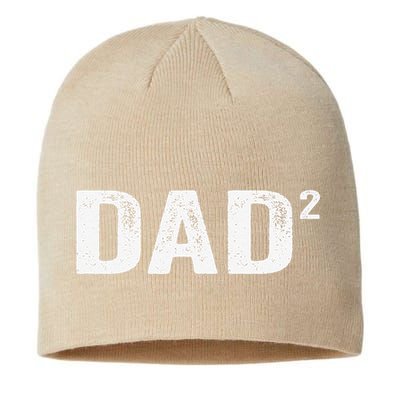 Dad2 Dad Squared Father Of Two Twins Fathers Day Idea Sustainable Beanie