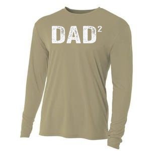 Dad2 Dad Squared Father Of Two Twins Fathers Day Idea Cooling Performance Long Sleeve Crew