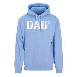 Dad2 Dad Squared Father Of Two Twins Fathers Day Idea Unisex Surf Hoodie