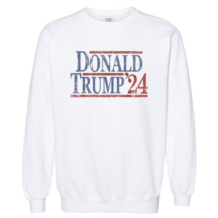 Distressed Donald Trump 2024 Tee Gift Garment-Dyed Sweatshirt