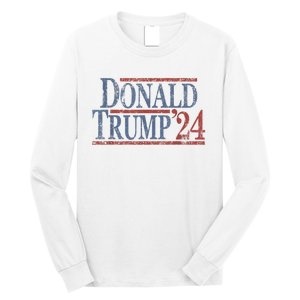 Distressed Donald Trump 2024 Tee Gift Long Sleeve Shirt