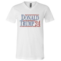 Distressed Donald Trump 2024 Tee Gift V-Neck T-Shirt