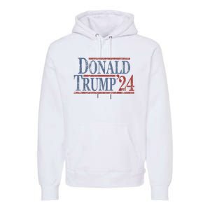 Distressed Donald Trump 2024 Tee Gift Premium Hoodie