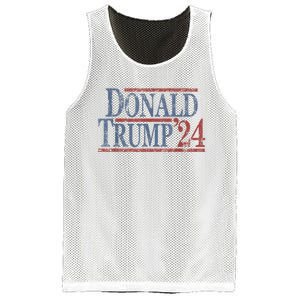 Distressed Donald Trump 2024 Tee Gift Mesh Reversible Basketball Jersey Tank