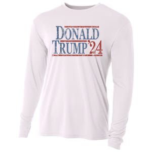 Distressed Donald Trump 2024 Tee Gift Cooling Performance Long Sleeve Crew