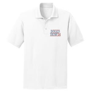 Distressed Donald Trump 2024 Tee Gift PosiCharge RacerMesh Polo