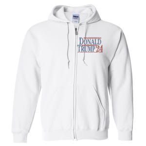 Distressed Donald Trump 2024 Tee Gift Full Zip Hoodie