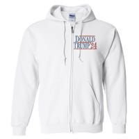 Distressed Donald Trump 2024 Tee Gift Full Zip Hoodie