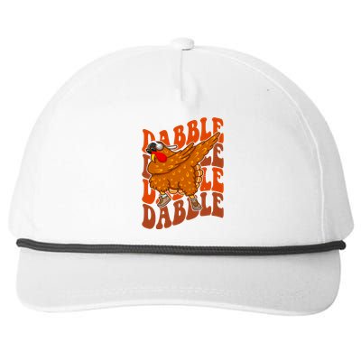 Dabble Dab Turkey Thanksgiving Snapback Five-Panel Rope Hat