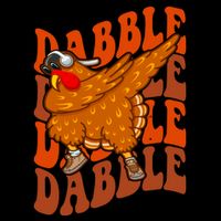 Dabble Dab Turkey Thanksgiving 7-Panel Snapback Hat