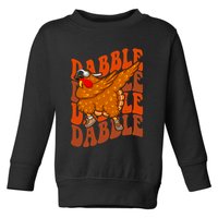 Dabble Dab Turkey Thanksgiving Toddler Sweatshirt