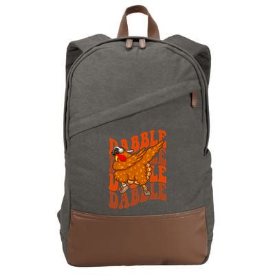 Dabble Dab Turkey Thanksgiving Cotton Canvas Backpack