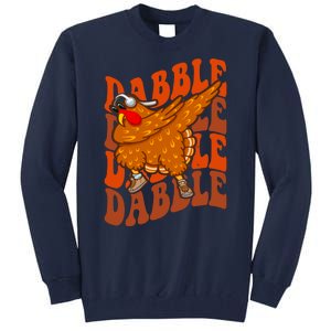 Dabble Dab Turkey Thanksgiving Tall Sweatshirt