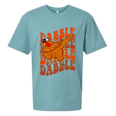 Dabble Dab Turkey Thanksgiving Sueded Cloud Jersey T-Shirt