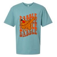 Dabble Dab Turkey Thanksgiving Sueded Cloud Jersey T-Shirt