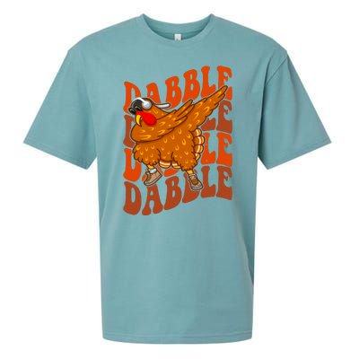 Dabble Dab Turkey Thanksgiving Sueded Cloud Jersey T-Shirt