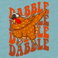Dabble Dab Turkey Thanksgiving Sueded Cloud Jersey T-Shirt