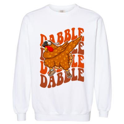 Dabble Dab Turkey Thanksgiving Garment-Dyed Sweatshirt