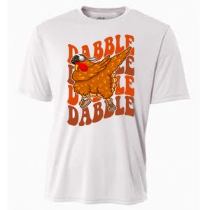 Dabble Dab Turkey Thanksgiving Cooling Performance Crew T-Shirt