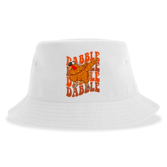 Dabble Dab Turkey Thanksgiving Sustainable Bucket Hat