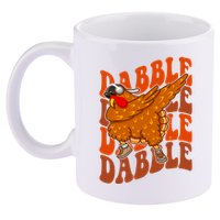 Dabble Dab Turkey Thanksgiving 11oz C Handle Ceramic Mug