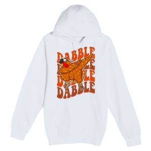 Dabble Dab Turkey Thanksgiving Premium Pullover Hoodie