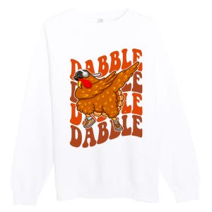 Dabble Dab Turkey Thanksgiving Premium Crewneck Sweatshirt