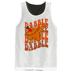 Dabble Dab Turkey Thanksgiving Mesh Reversible Basketball Jersey Tank